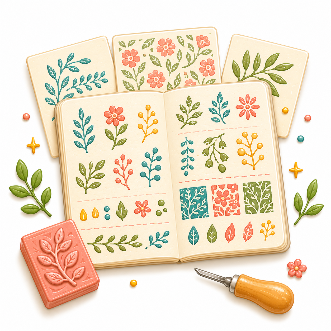 Botanical Lino Design Pack