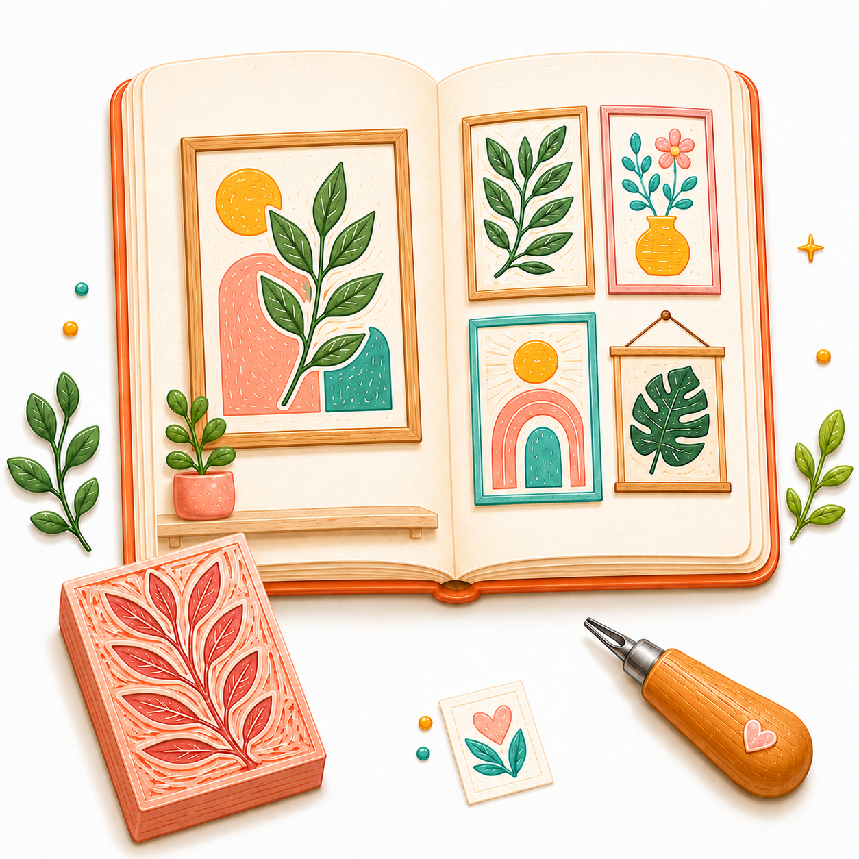 Lino Wall Art Project Notes